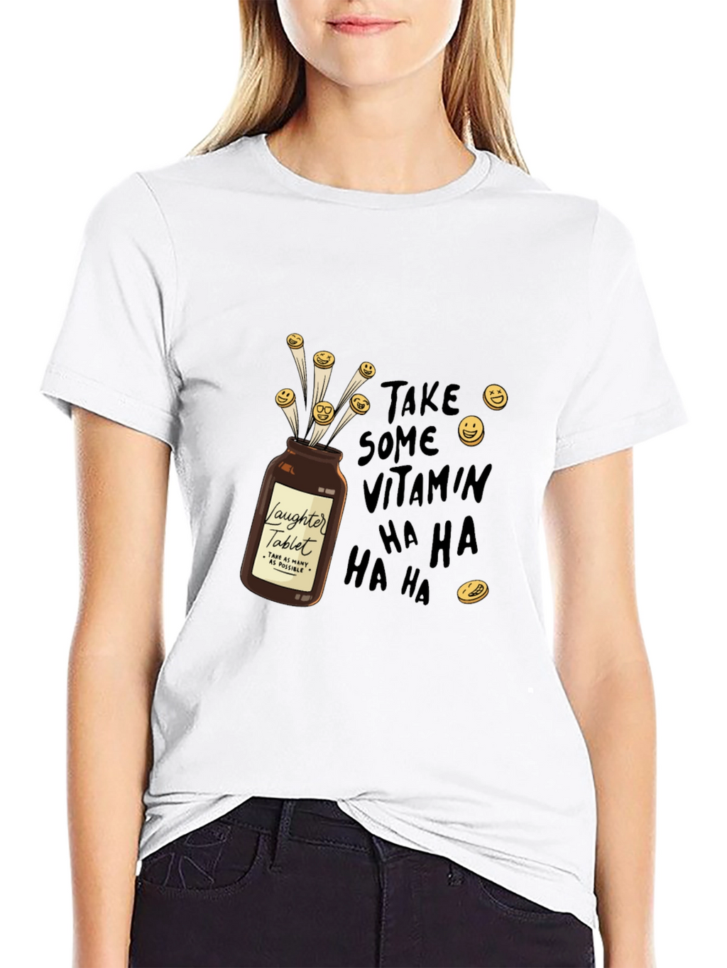 Laughter Tablet T-Shirt - Vitamin Ha Ha