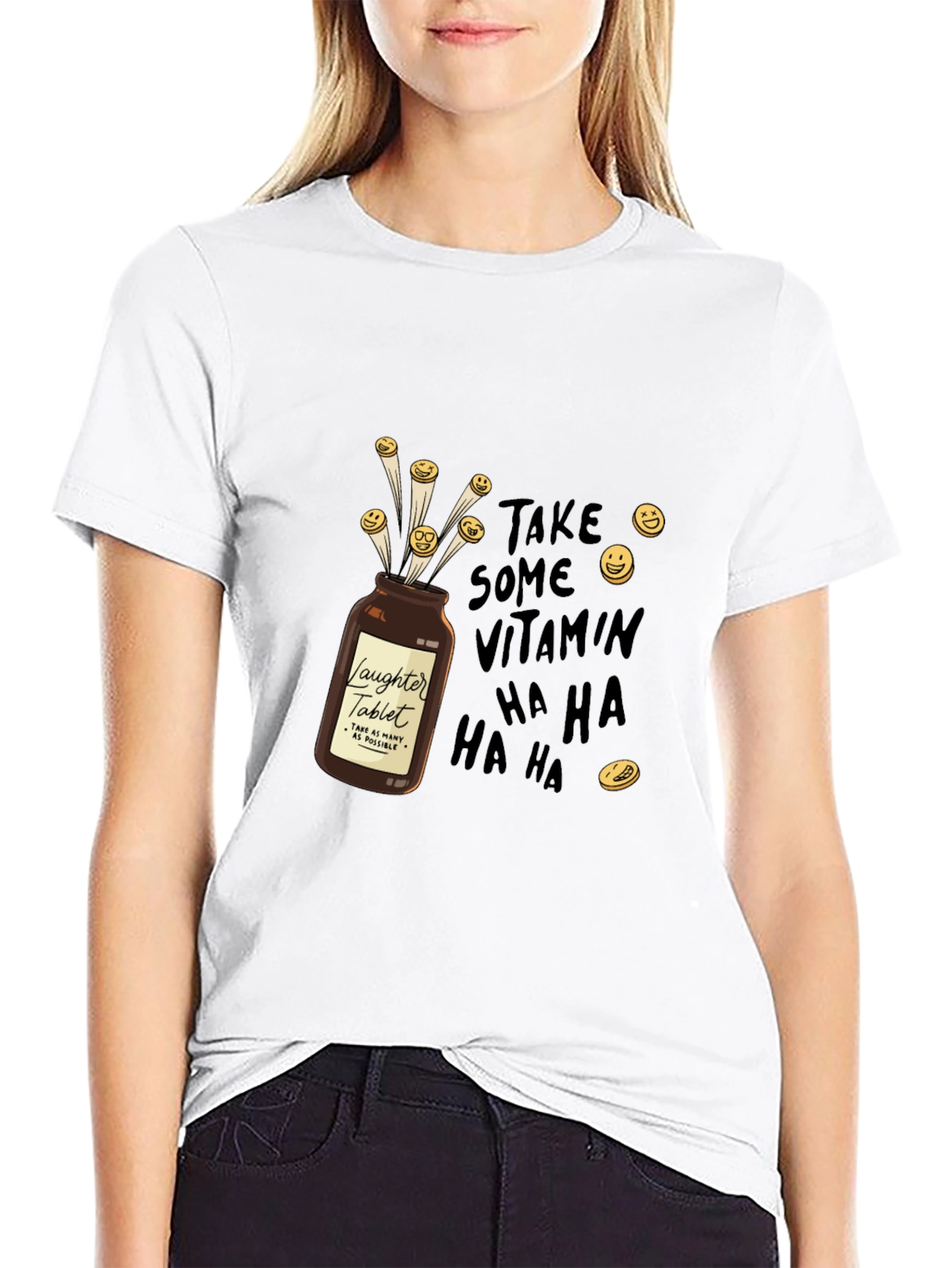 Laughter Tablet T-Shirt - Vitamin Ha Ha