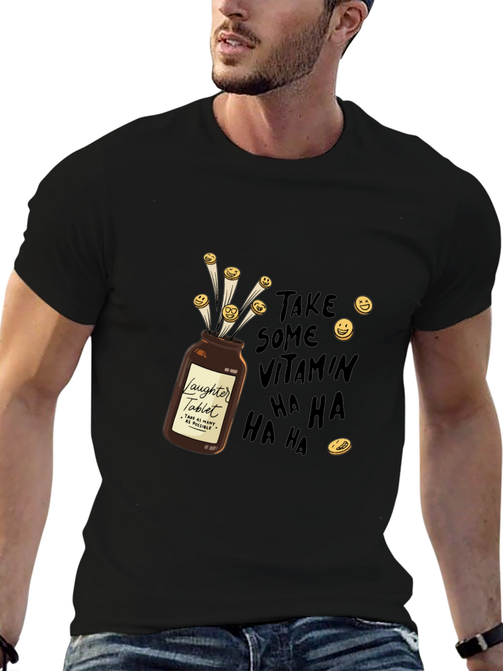 Laughter Tablet T-Shirt - Vitamin Ha Ha