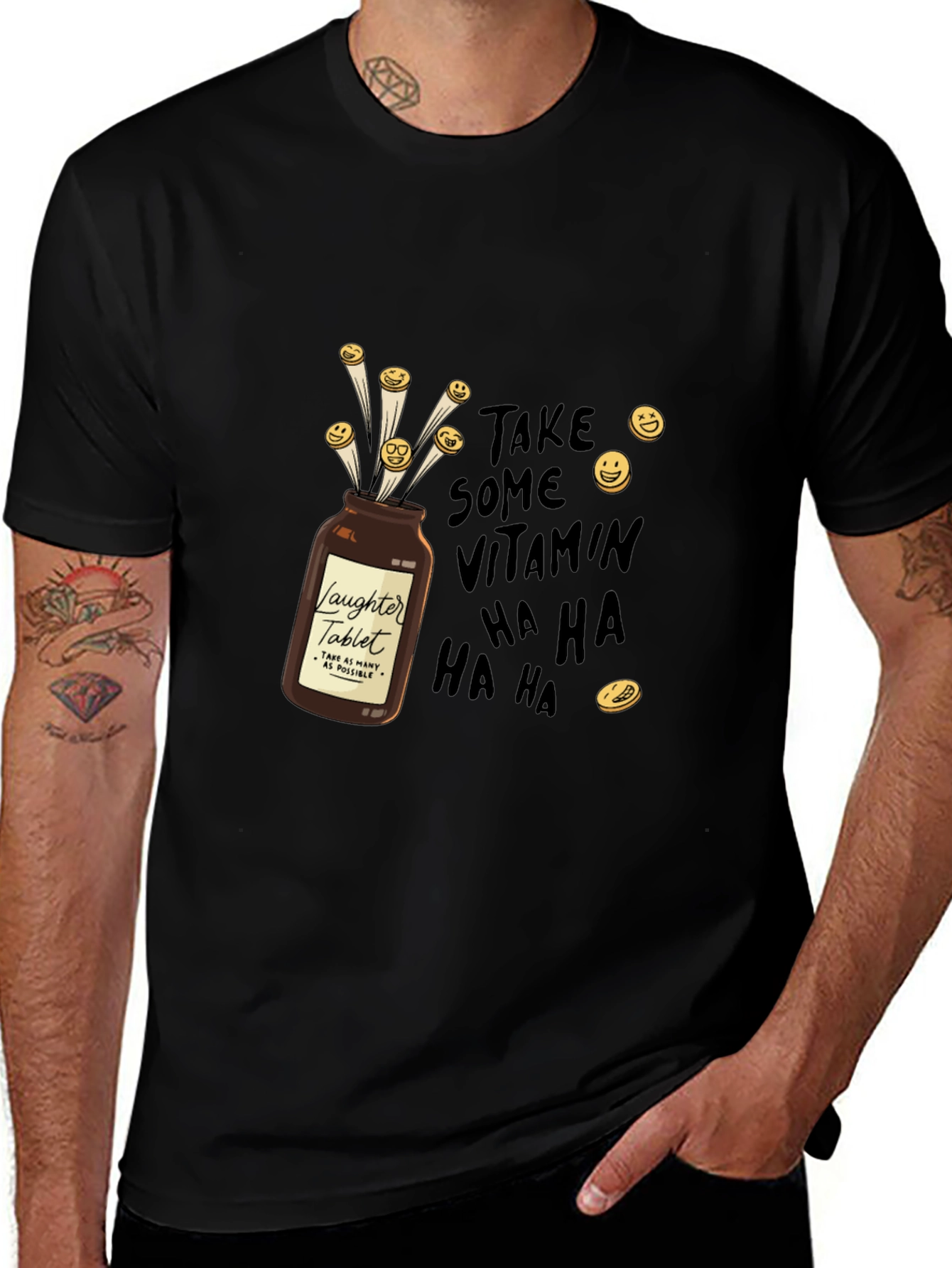Laughter Tablet T-Shirt - Vitamin Ha Ha