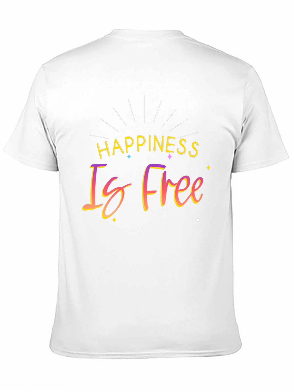 Happiness Is Free Black Graphic T-Shirt