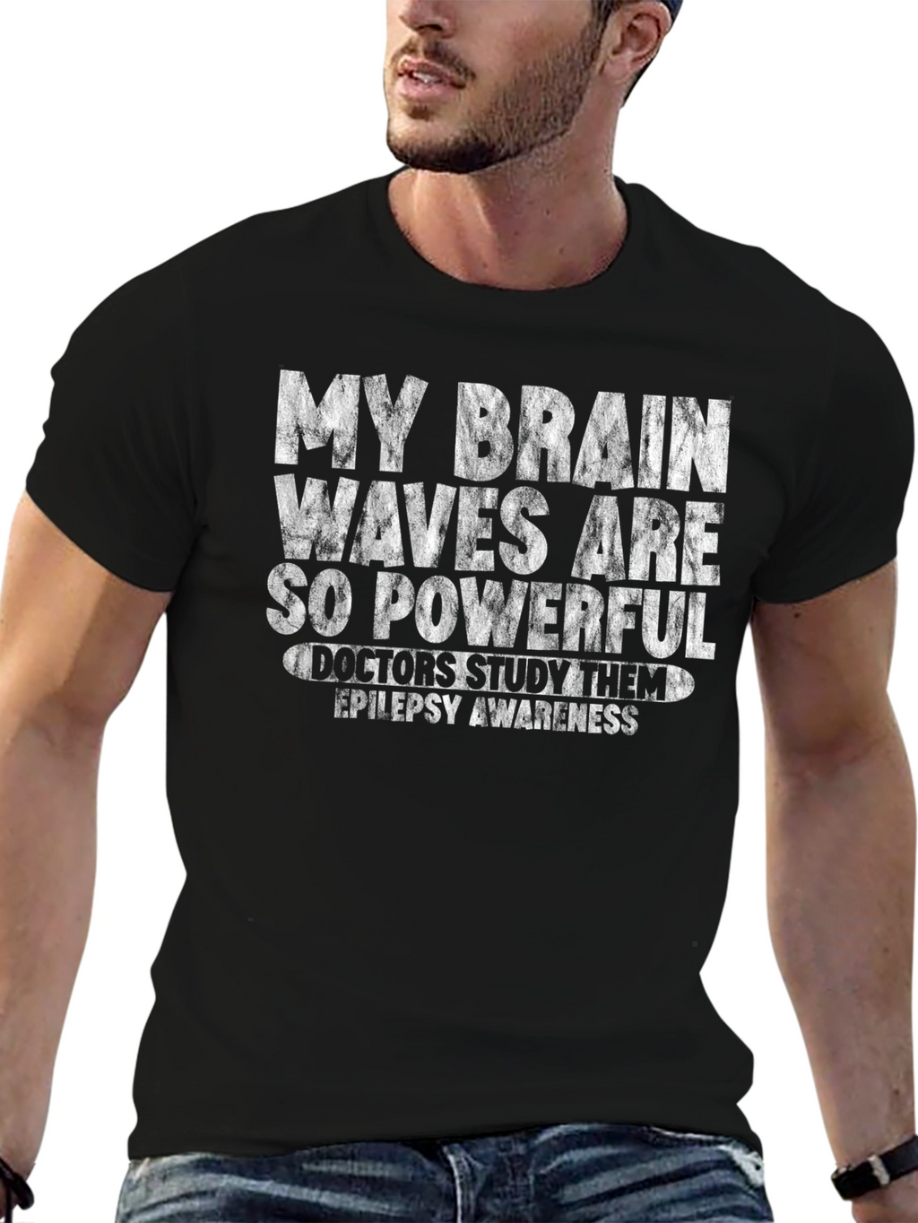 Epilepsy Awareness T-Shirt - Brain Waves