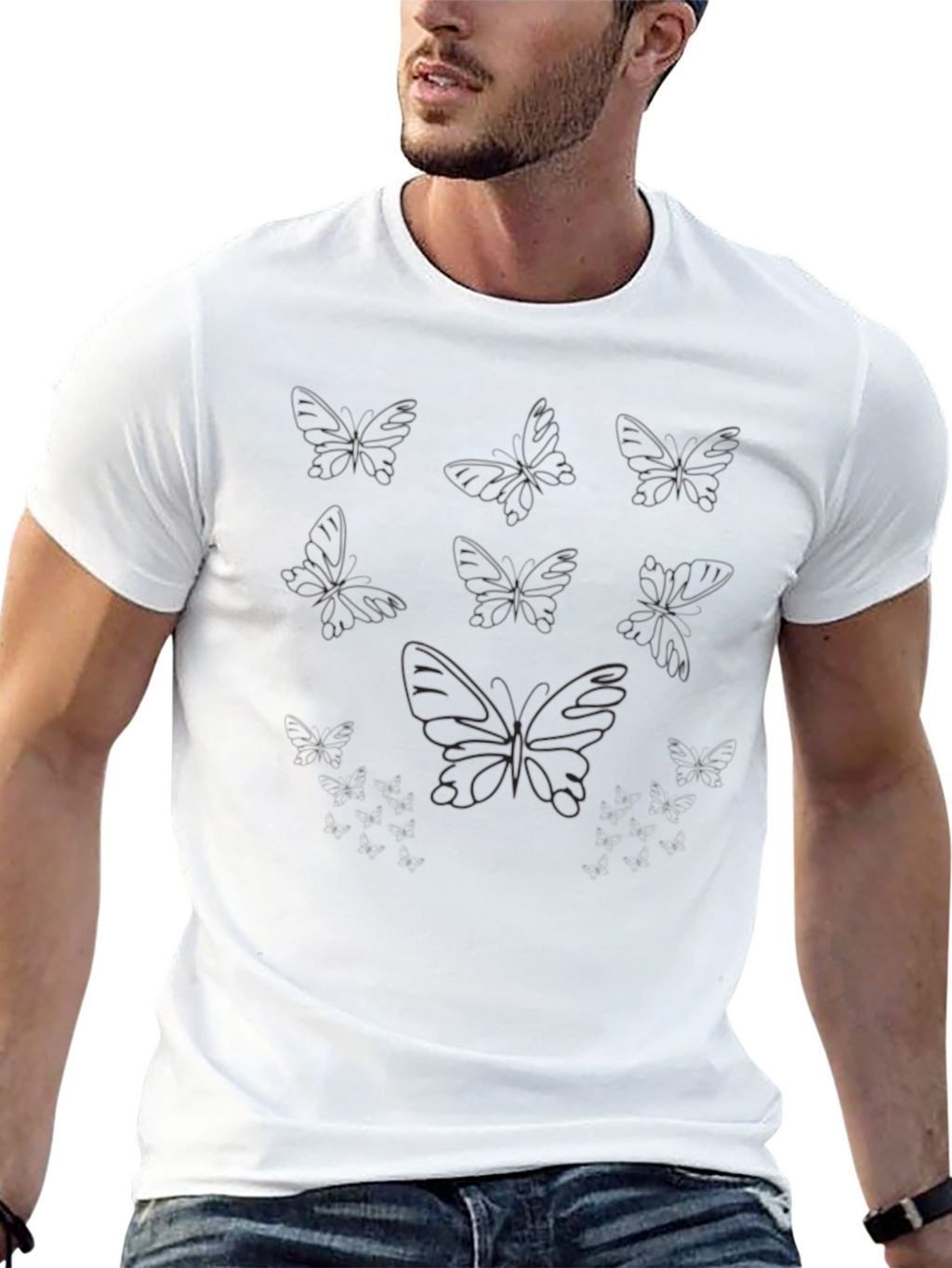 Black Butterfly Graphic Tee - Soft Cotton Comfort