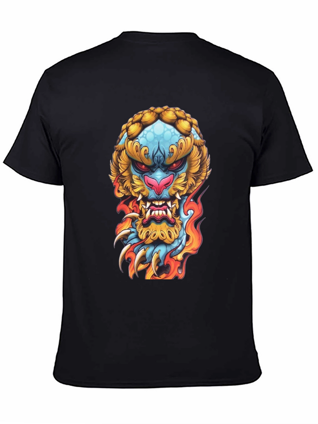 Fiery Beast Graphic Tee - Black