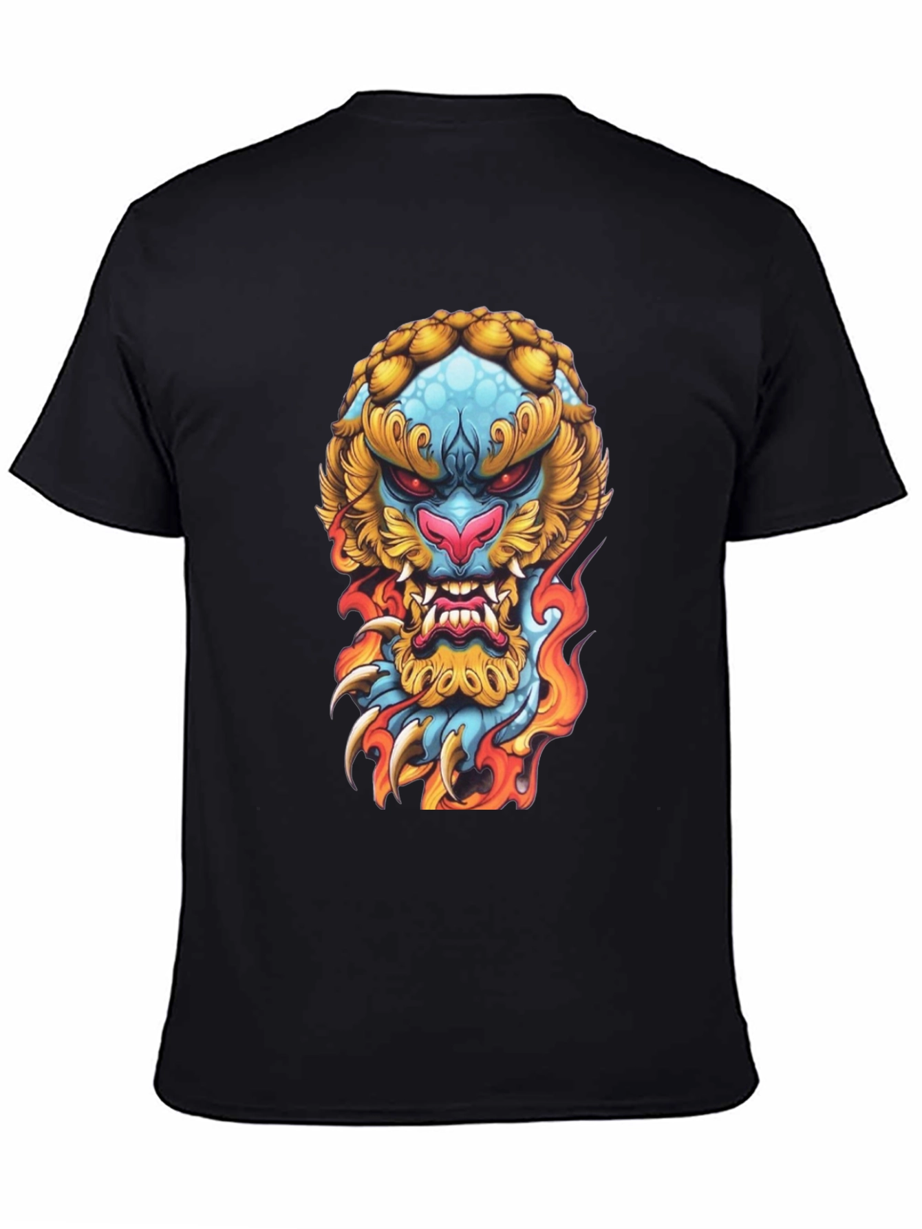 Fiery Beast Graphic Tee - Black