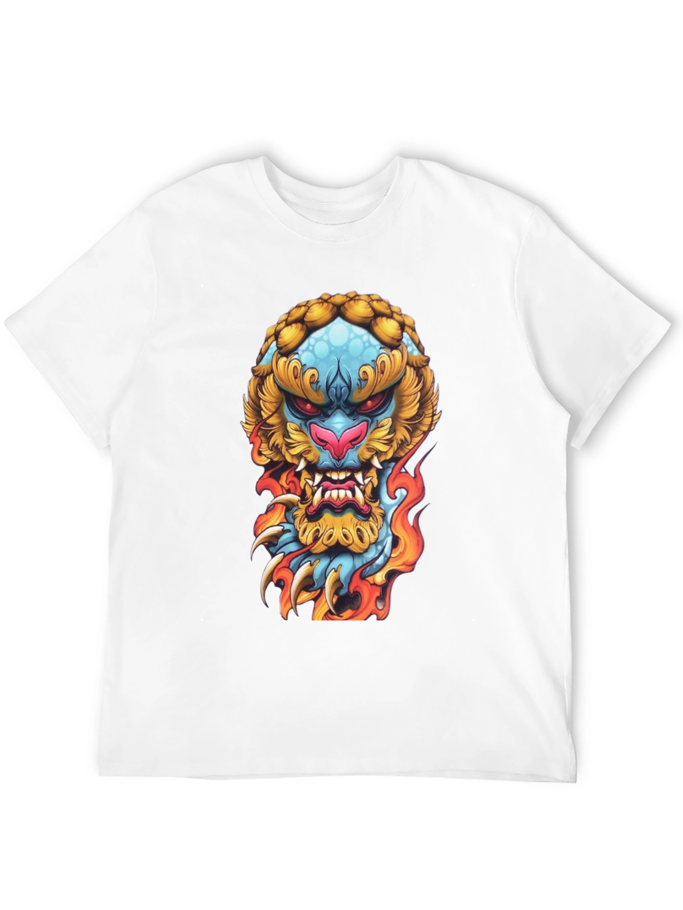 Fiery Beast Graphic Tee - Black