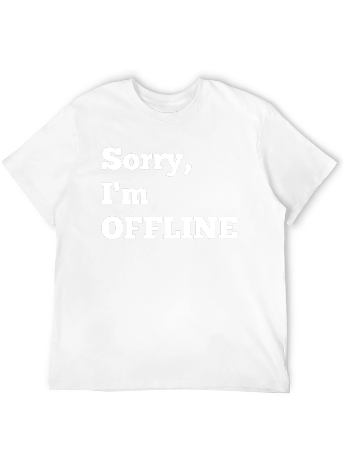 Sorry Im Offline Funny Graphic Novelty T-Shirt