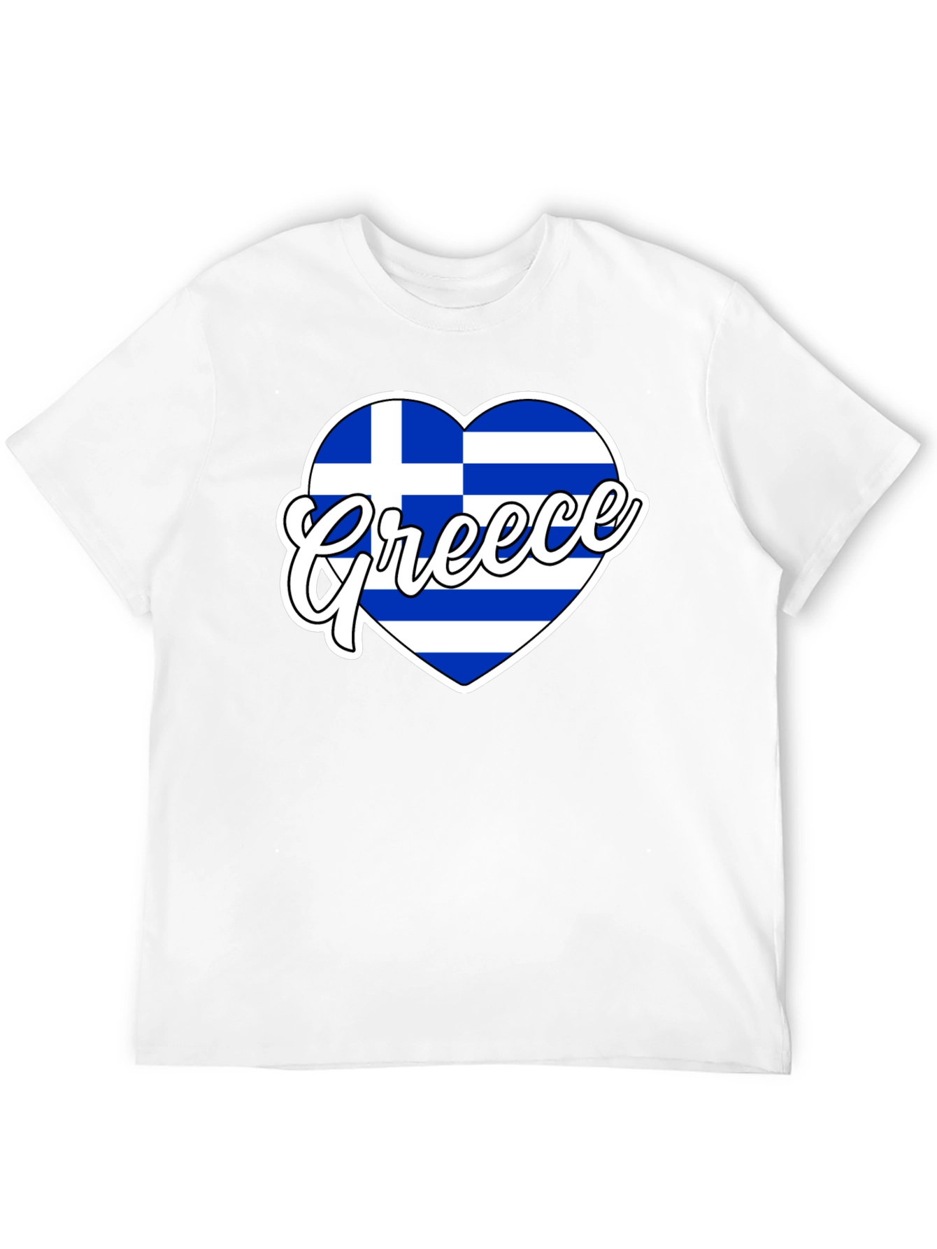 Greece Flag Heart T-Shirt