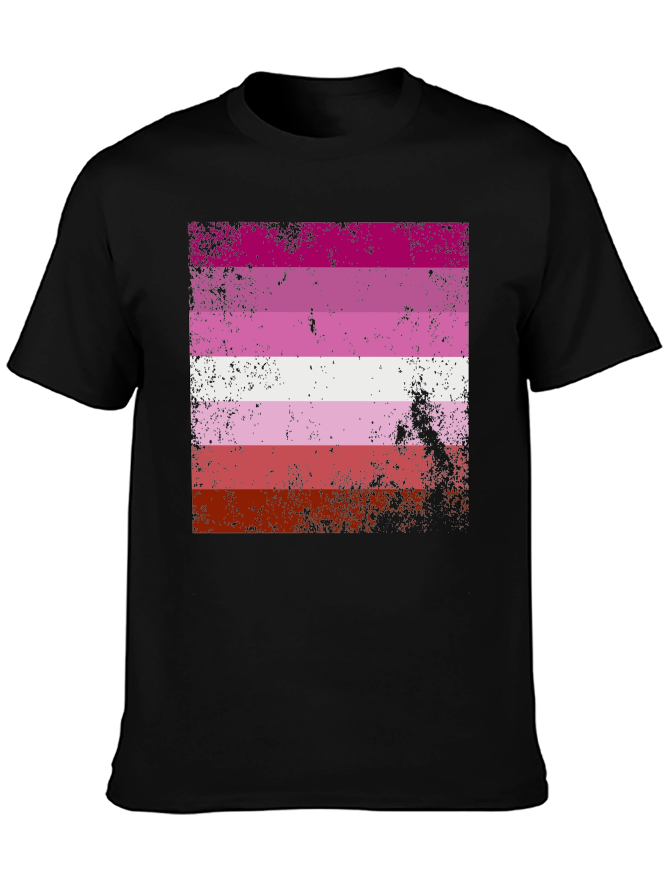 Lesbian Pride Flag T-Shirt - Distressed Graphic Tee