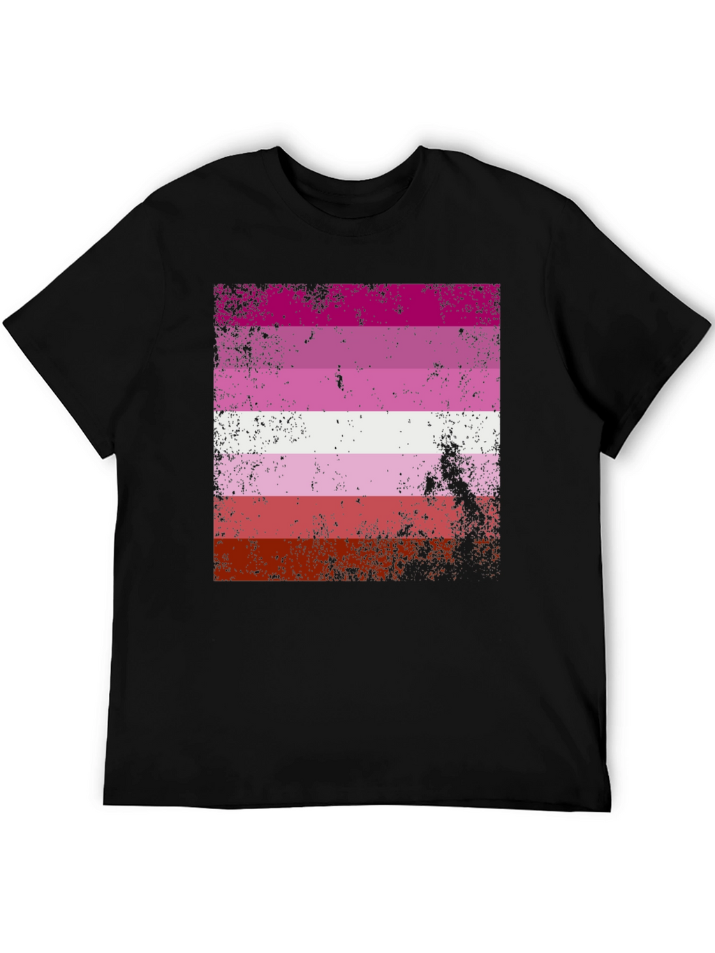 Lesbian Pride Flag T-Shirt - Distressed Graphic Tee