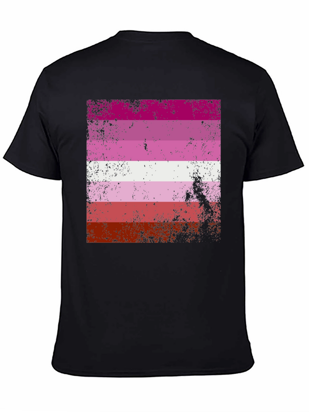 Lesbian Pride Flag T-Shirt - Distressed Graphic Tee