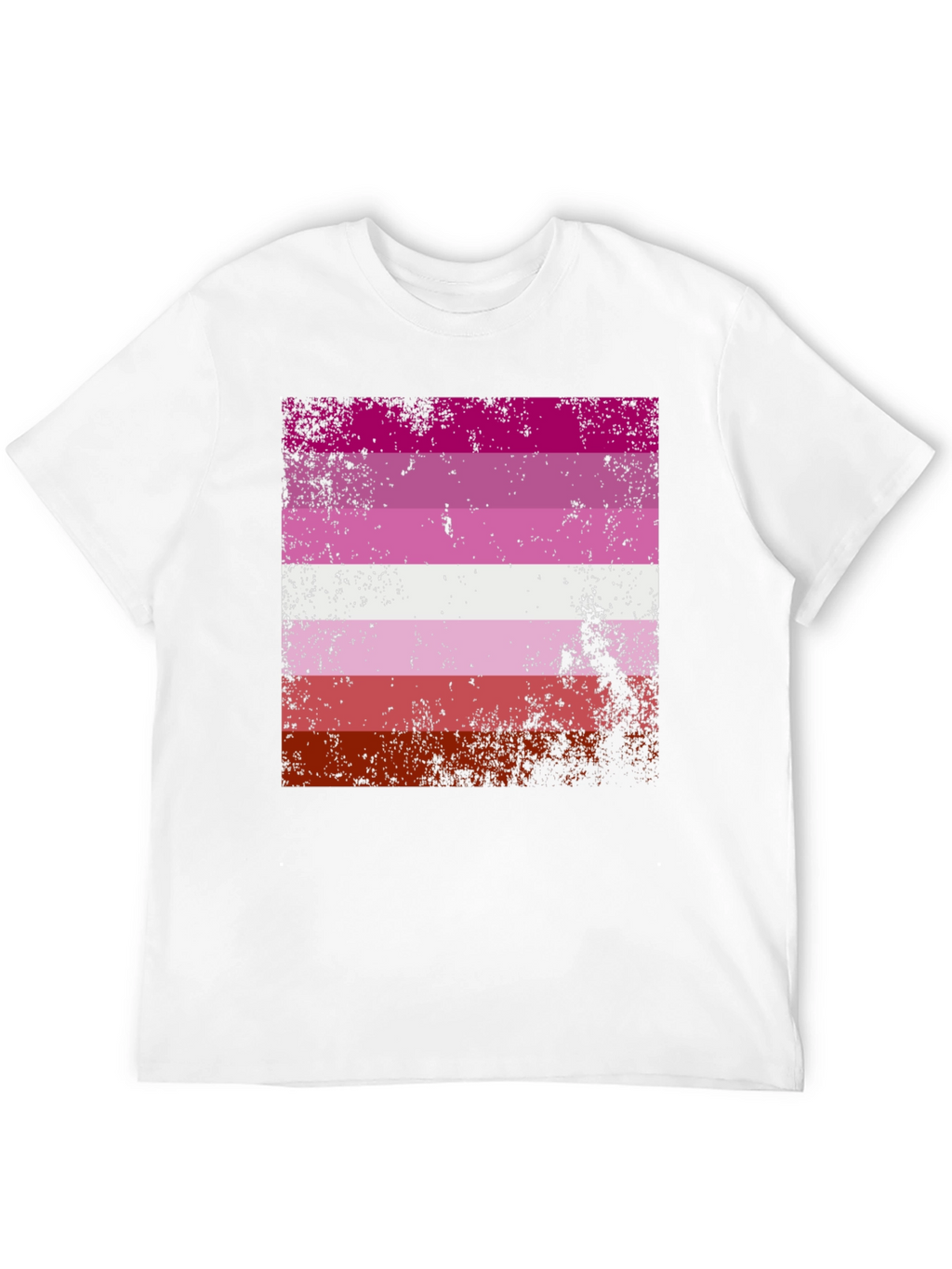 Lesbian Pride Flag T-Shirt - Distressed Graphic Tee