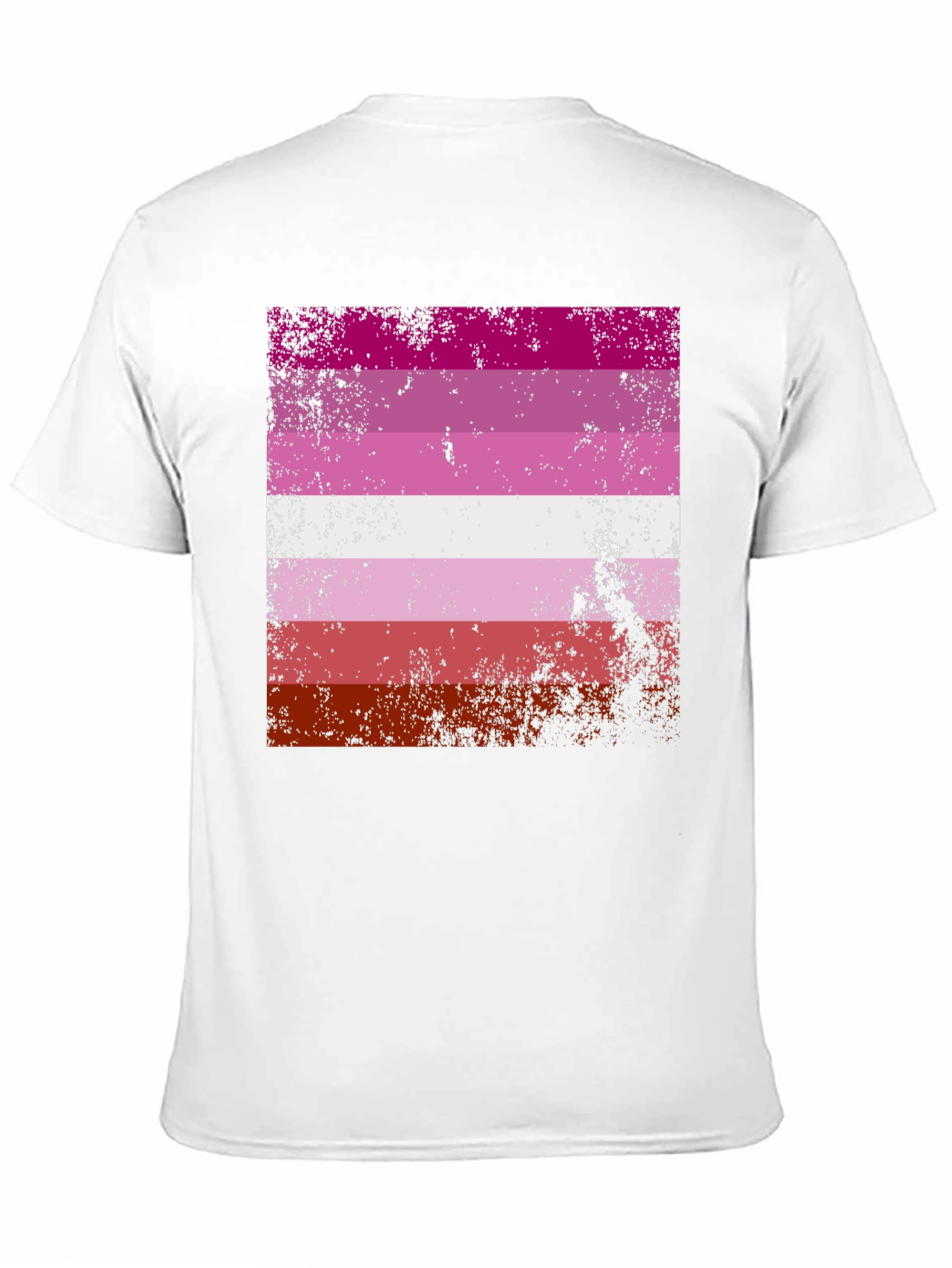 Lesbian Pride Flag T-Shirt - Distressed Graphic Tee