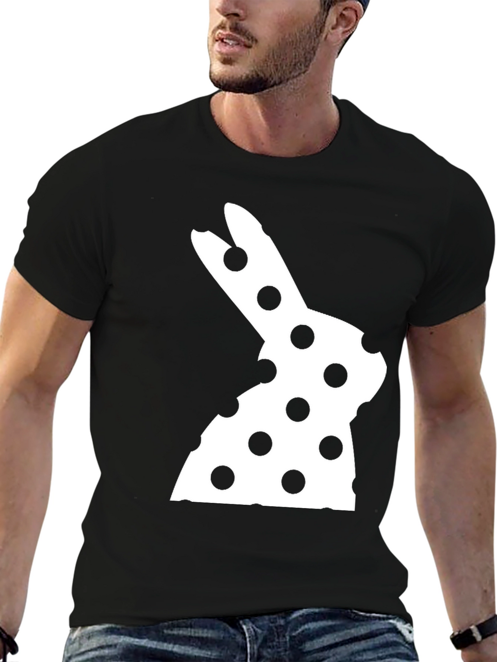 Easter Bunny Polka Dot T-Shirt - Fun Holiday Apparel
