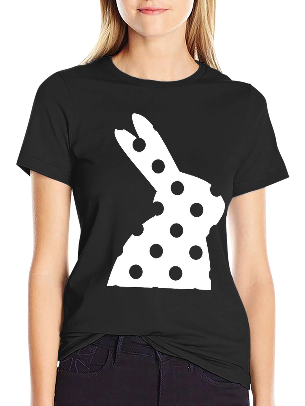 Easter Bunny Polka Dot T-Shirt - Fun Holiday Apparel