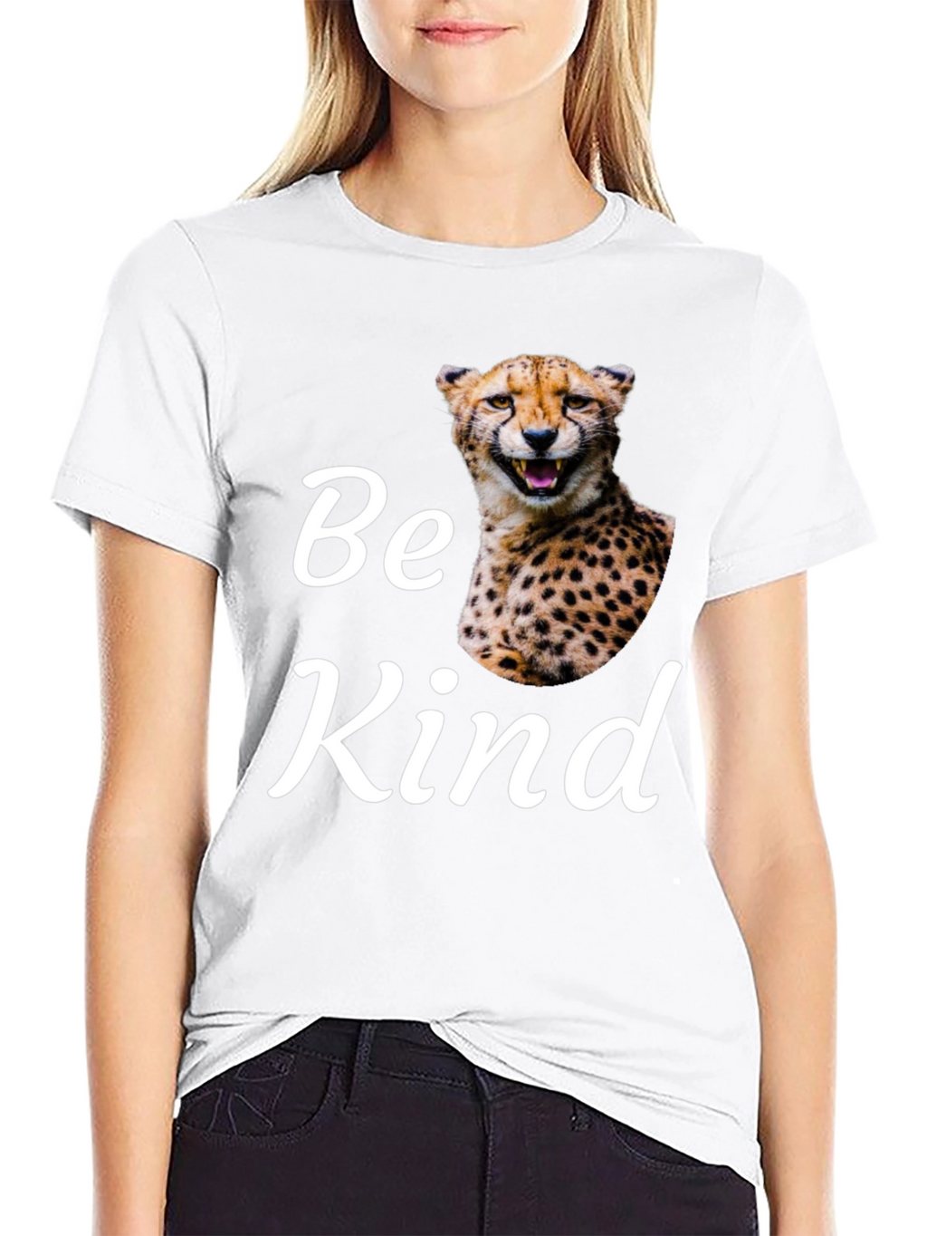 Be Kind Cheetah Graphic T-Shirt