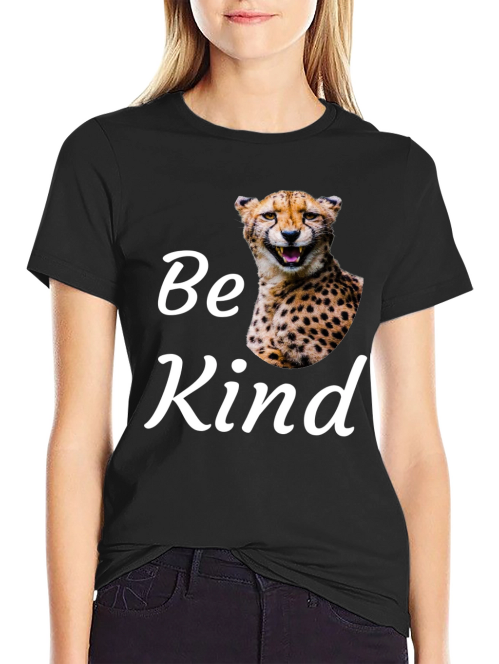 Be Kind Cheetah Graphic T-Shirt