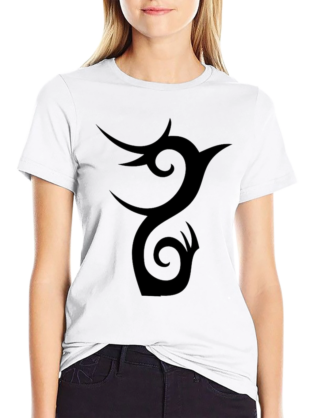 Tribal Phoenix Graphic Black T-Shirt