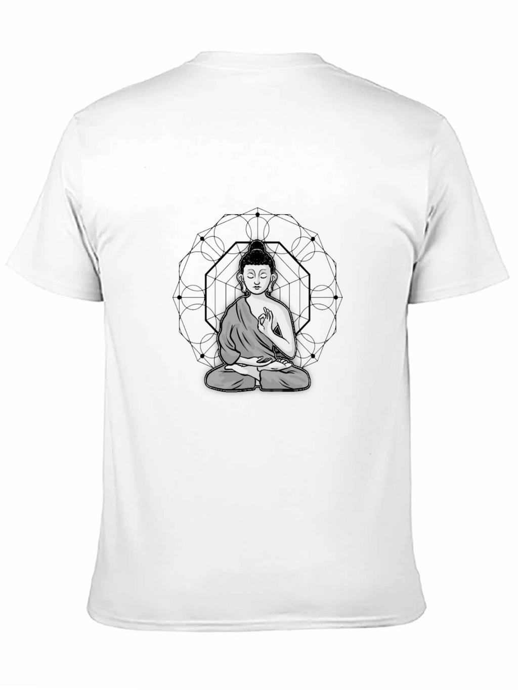 Buddha Graphic Tee - Black Cotton Blend