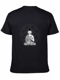 Buddha Graphic Tee - Black Cotton Blend