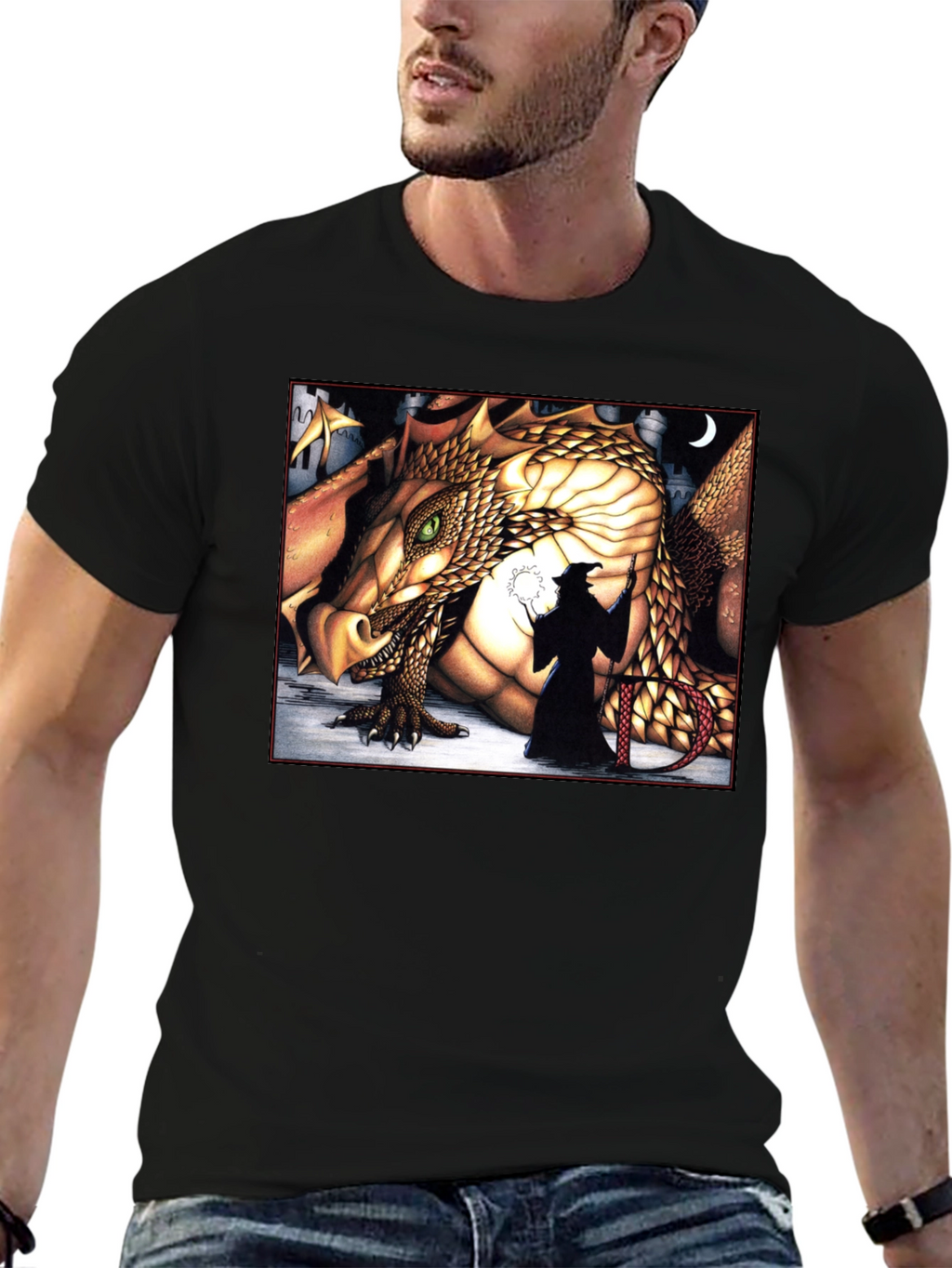 Dragon & Wizard Graphic Tee