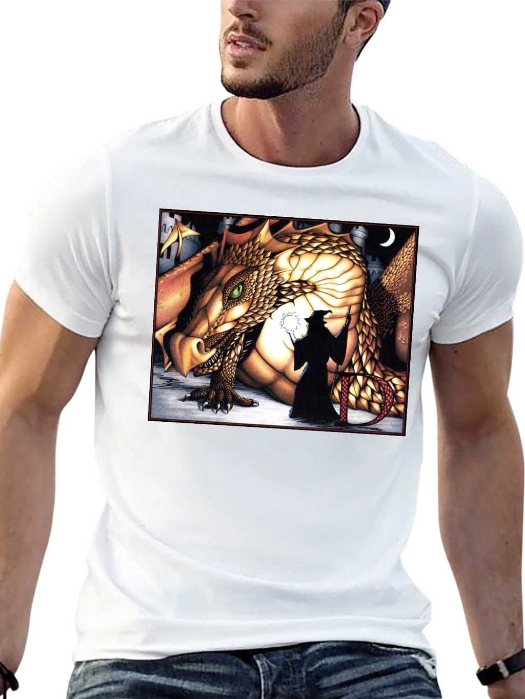 Dragon & Wizard Graphic Tee