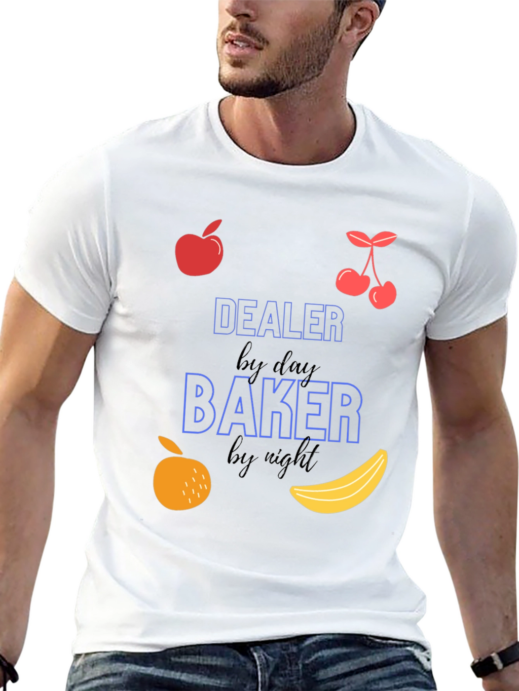 Dealer by Day Baker by Night Graphic T-Shirt