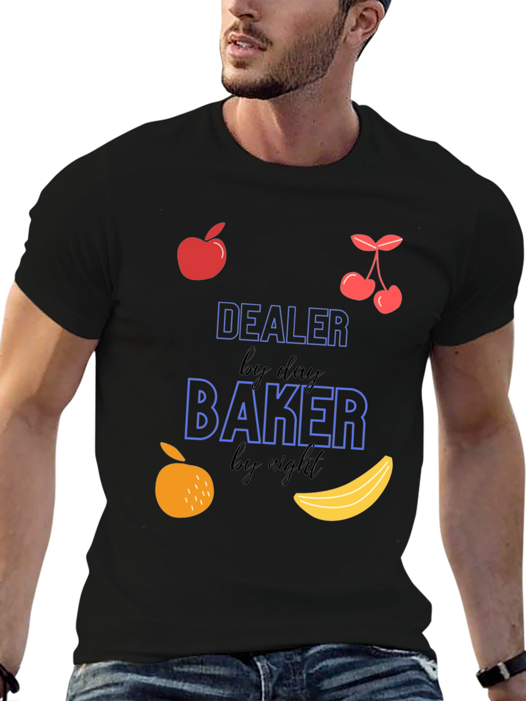 Dealer by Day Baker by Night Graphic T-Shirt