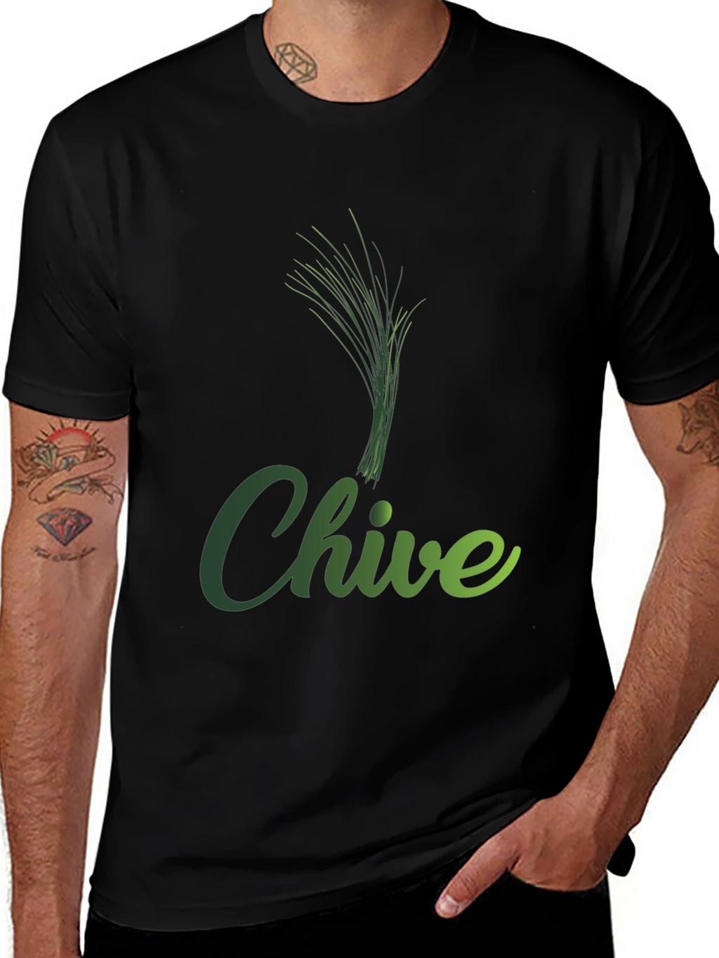 Chive Plant Graphic T-Shirt - Herb Lover Tee