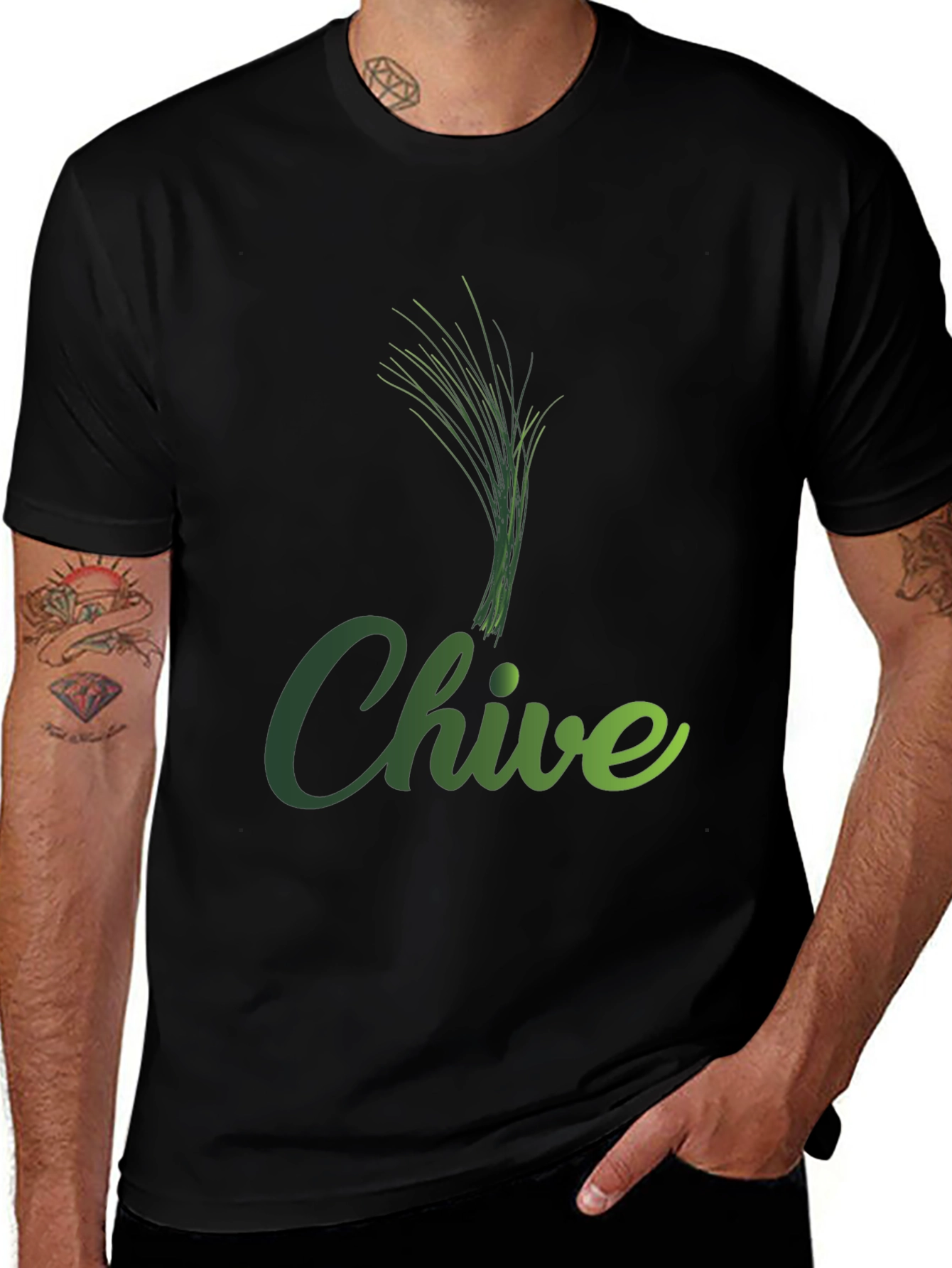 Chive Plant Graphic T-Shirt - Herb Lover Tee