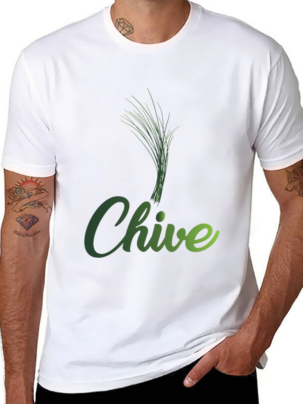 Chive Plant Graphic T-Shirt - Herb Lover Tee