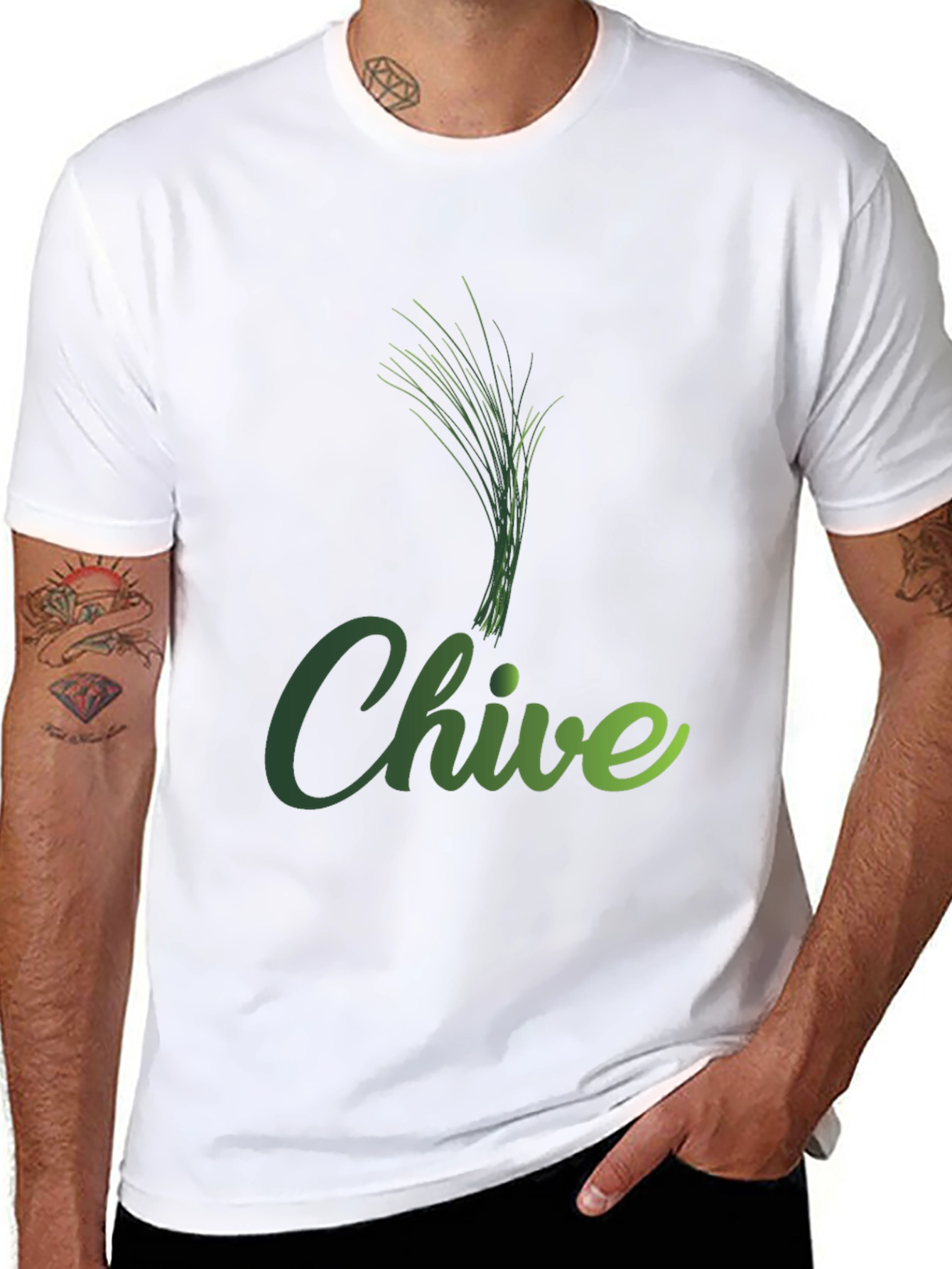 Chive Plant Graphic T-Shirt - Herb Lover Tee