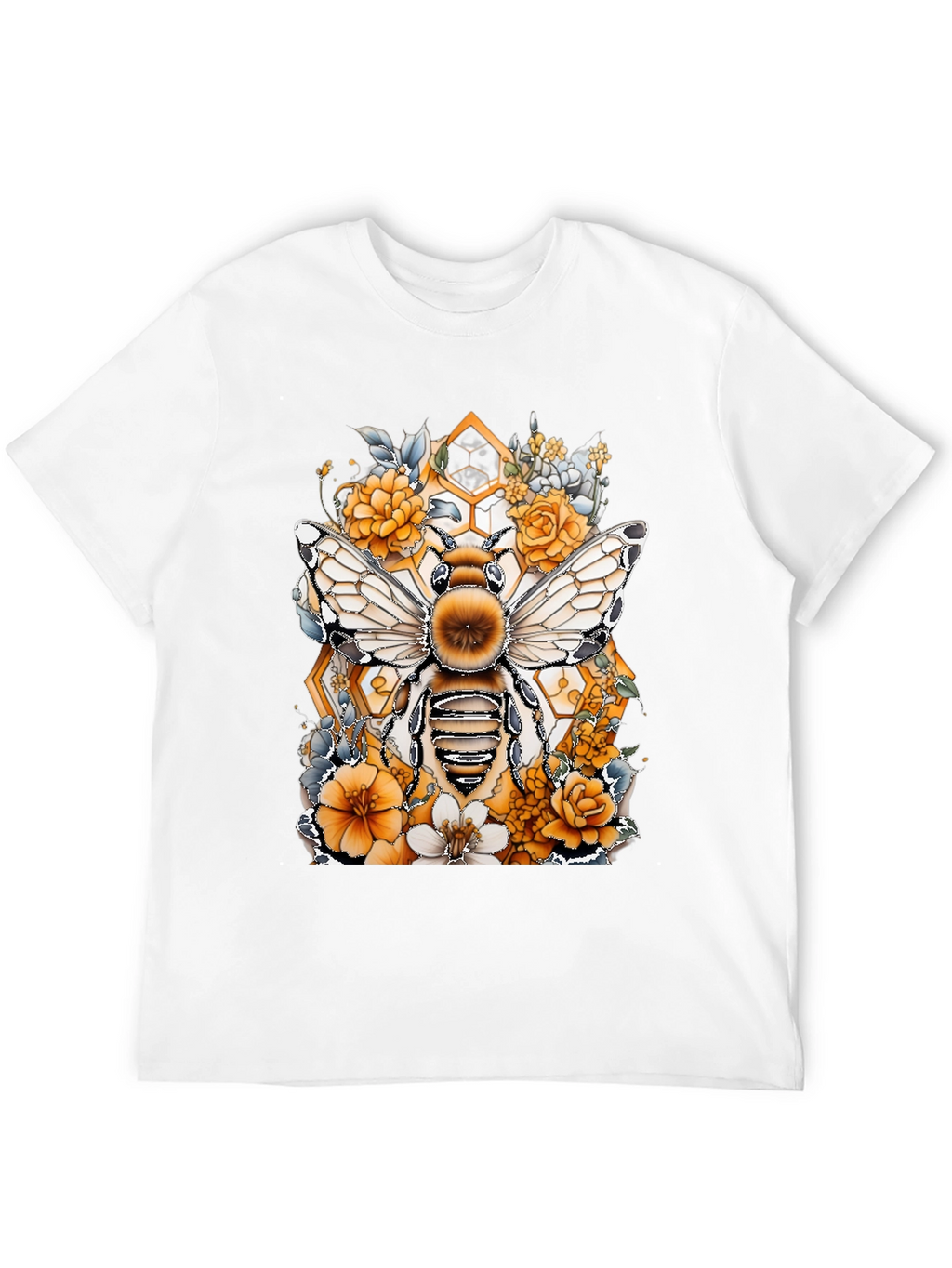 Bee & Floral Graphic T-Shirt