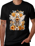 Bee & Floral Graphic T-Shirt