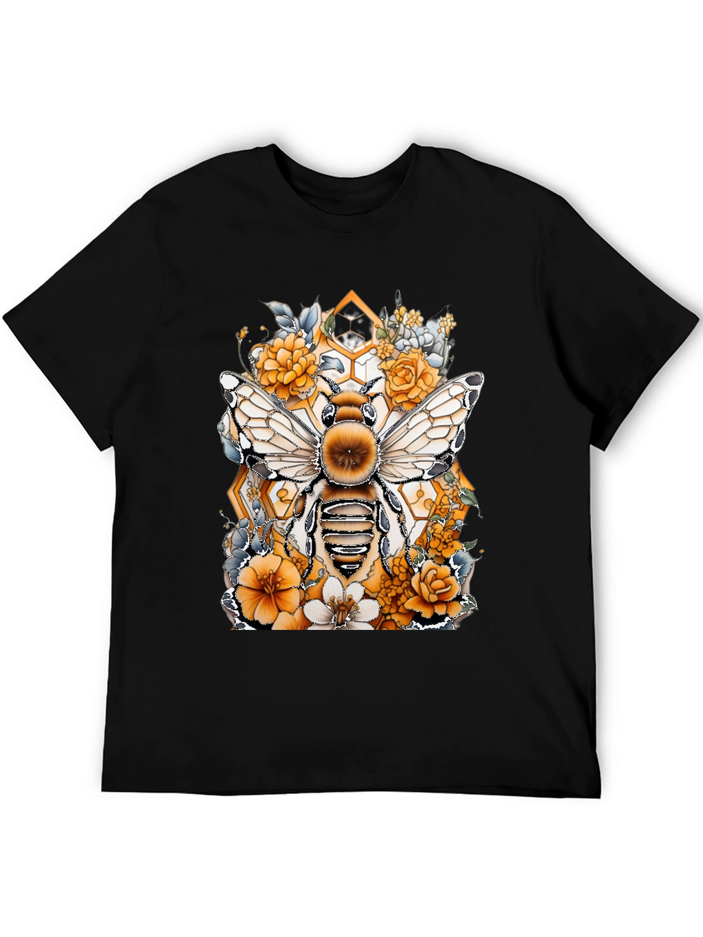 Bee & Floral Graphic T-Shirt