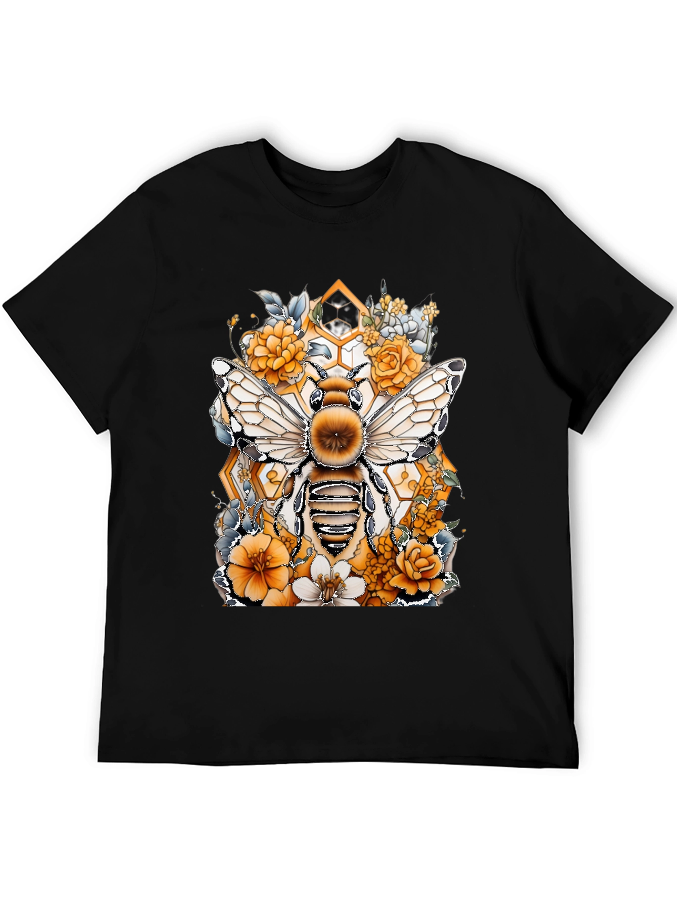 Bee & Floral Graphic T-Shirt