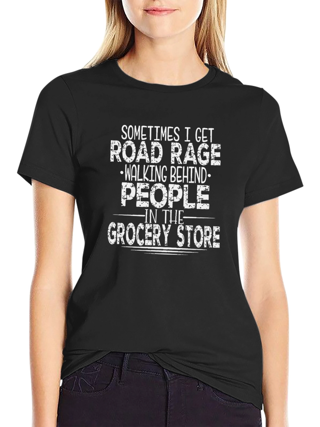 Road Rage Grocery Store Funny Graphic Tee