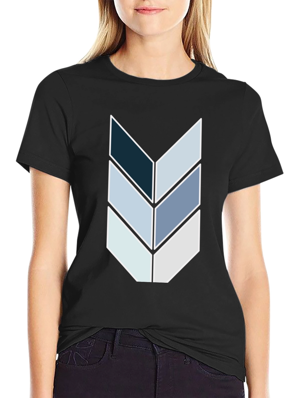 Modern Geometric Arrow Graphic T-Shirt