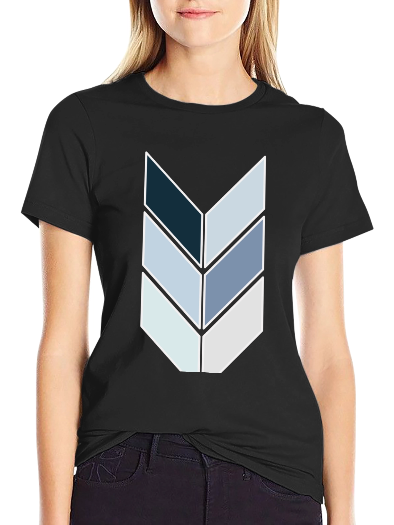 Modern Geometric Arrow Graphic T-Shirt