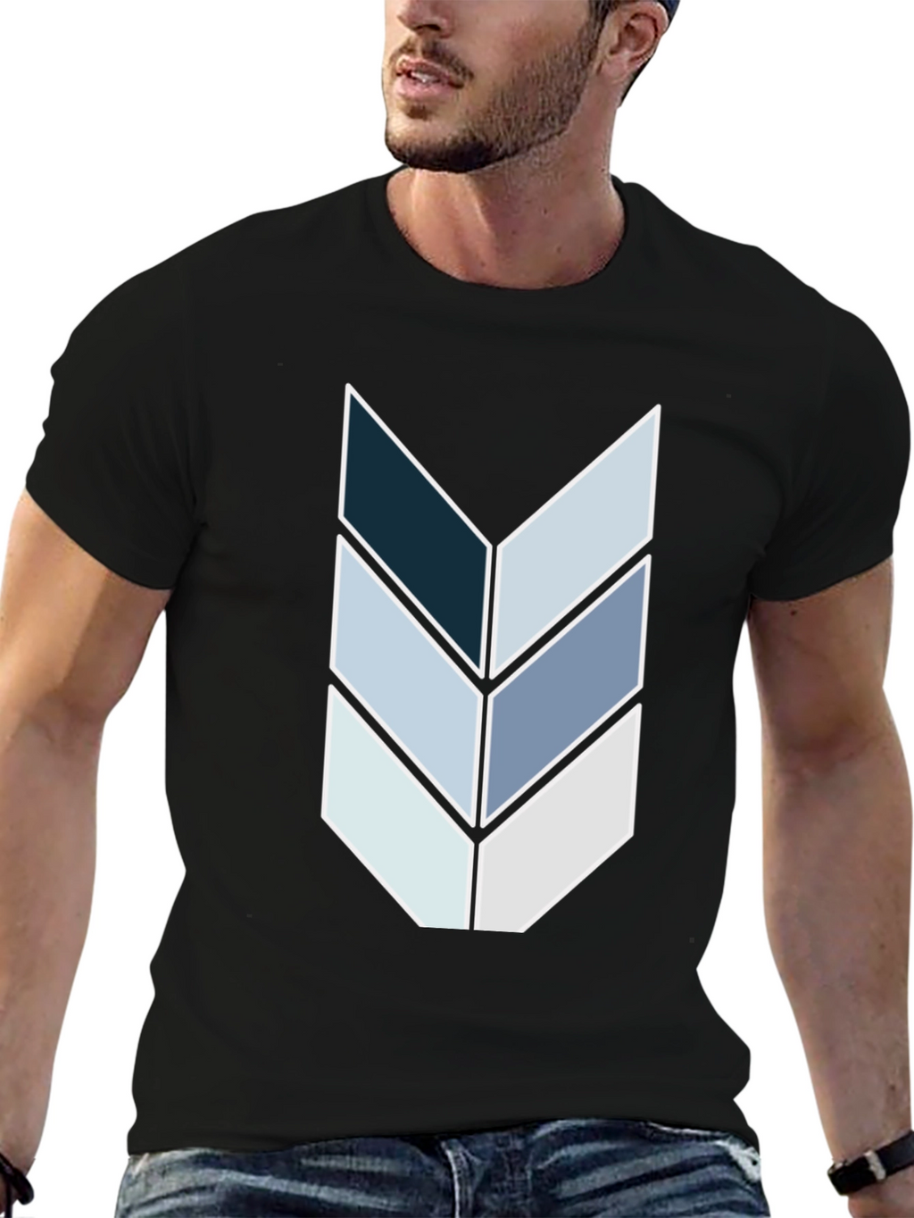 Modern Geometric Arrow Graphic T-Shirt