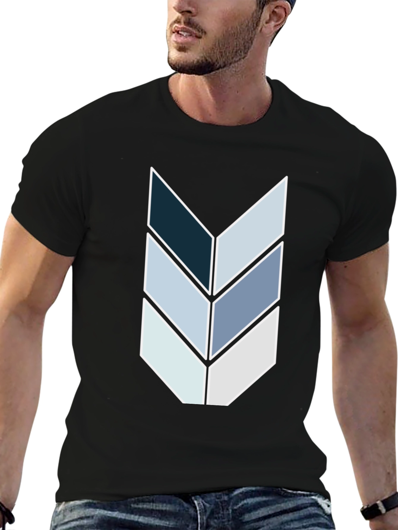 Modern Geometric Arrow Graphic T-Shirt