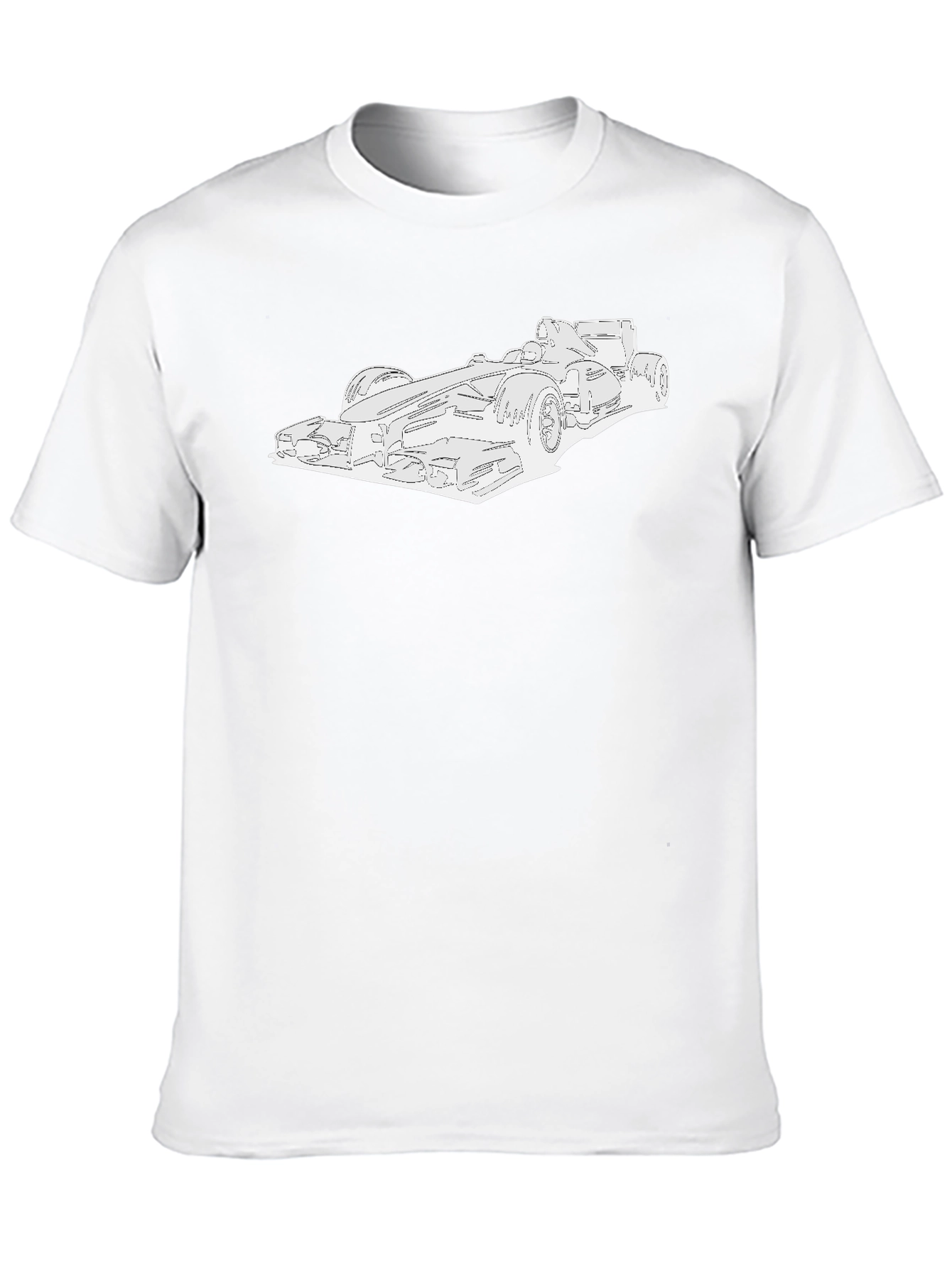 Race Car Graphic T-Shirt - Sleek Black Tee