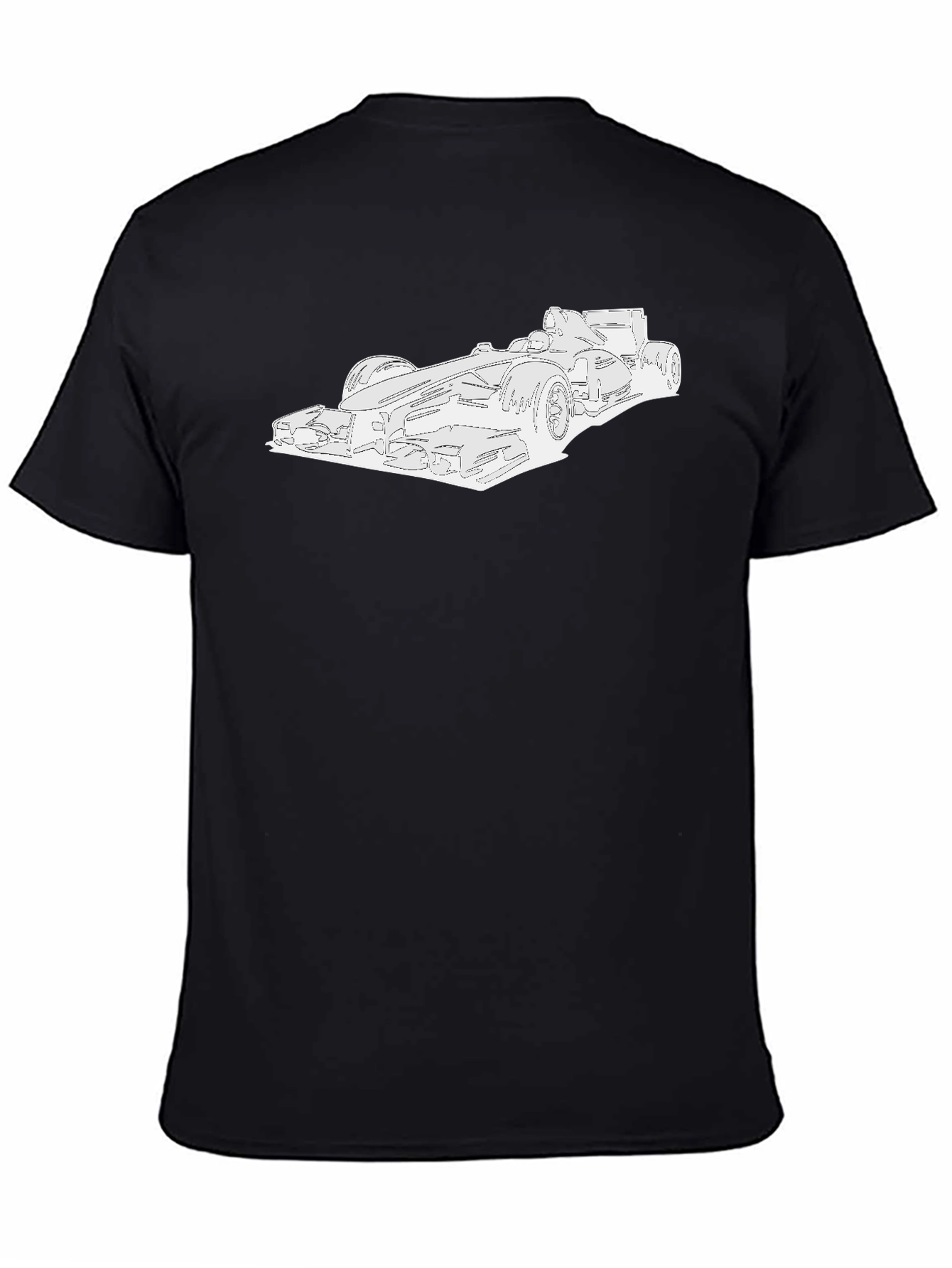 Race Car Graphic T-Shirt - Sleek Black Tee