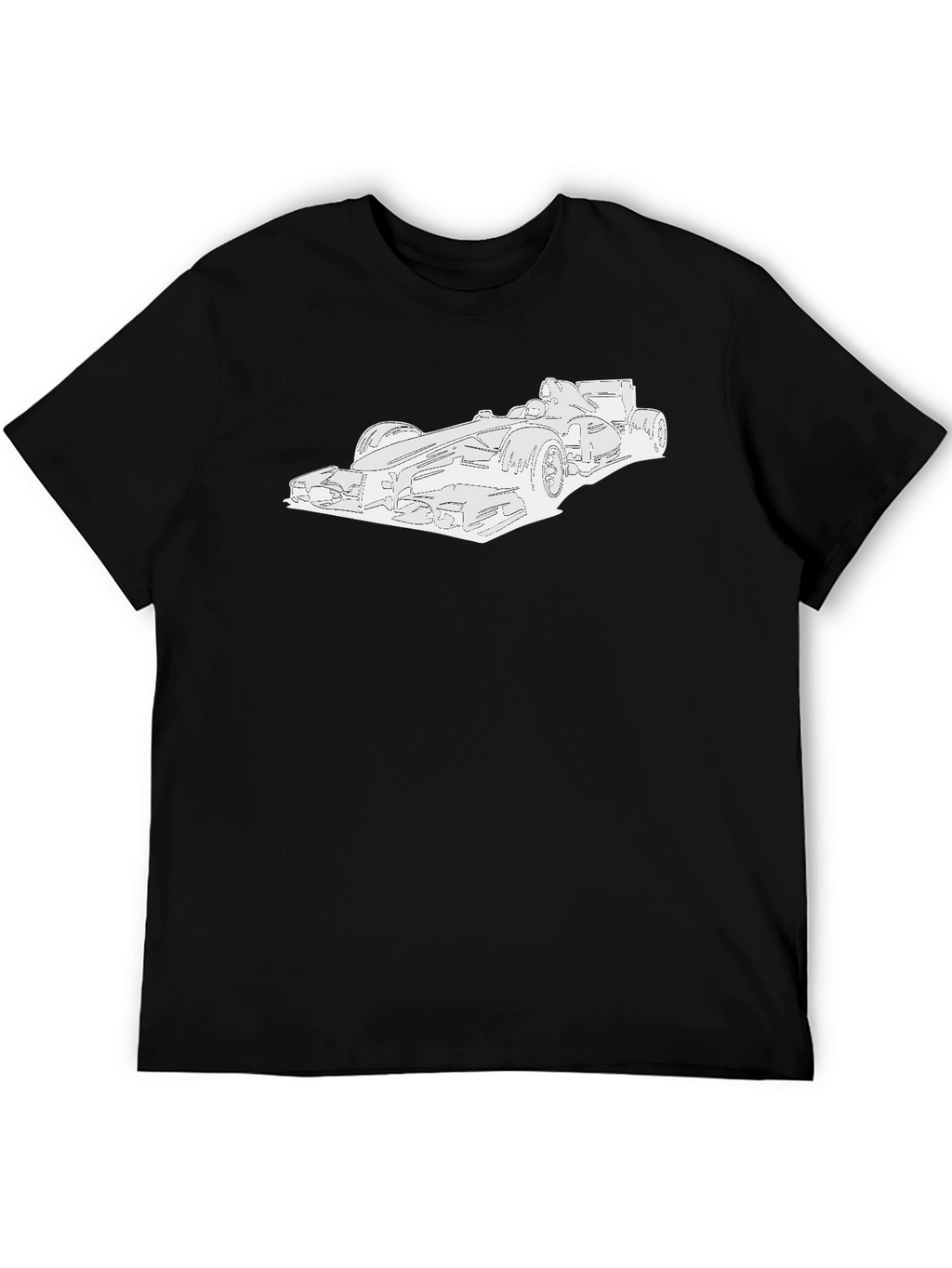 Race Car Graphic T-Shirt - Sleek Black Tee