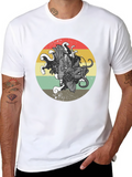 Samurai Koi Fish Graphic T-Shirt - Retro Japanese Art