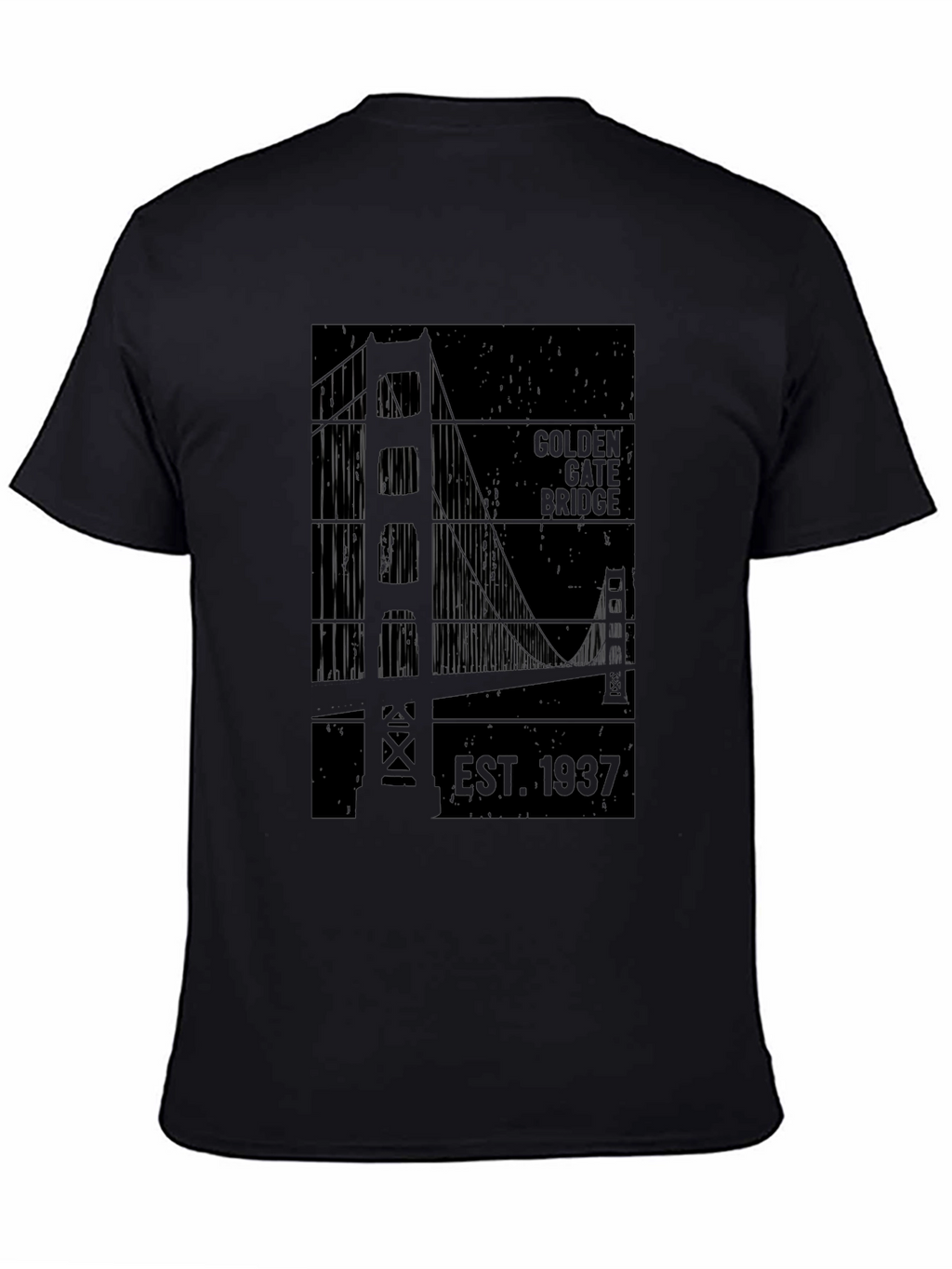 Golden Gate Bridge Est. 1937 Black T-Shirt
