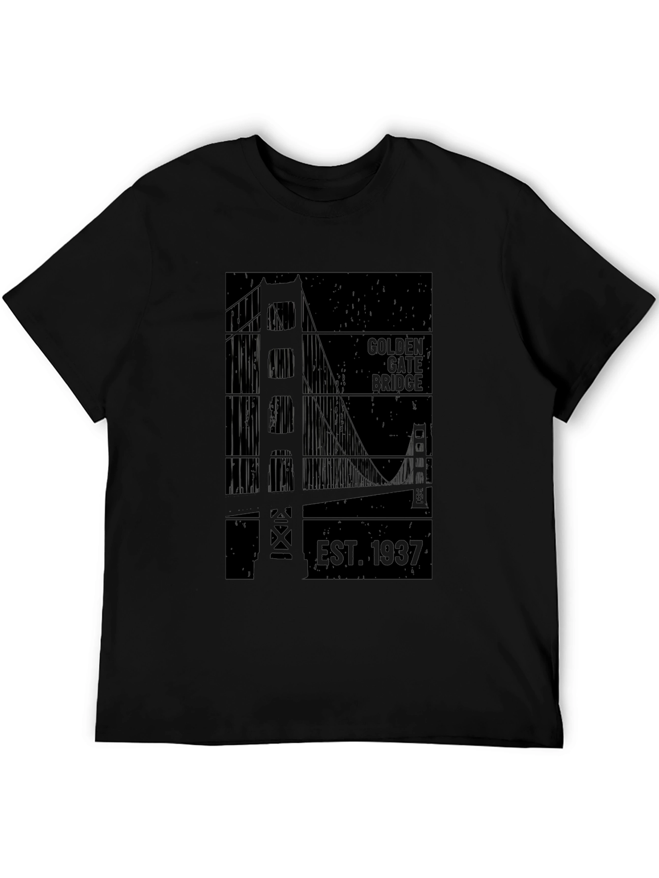 Golden Gate Bridge Est. 1937 Black T-Shirt