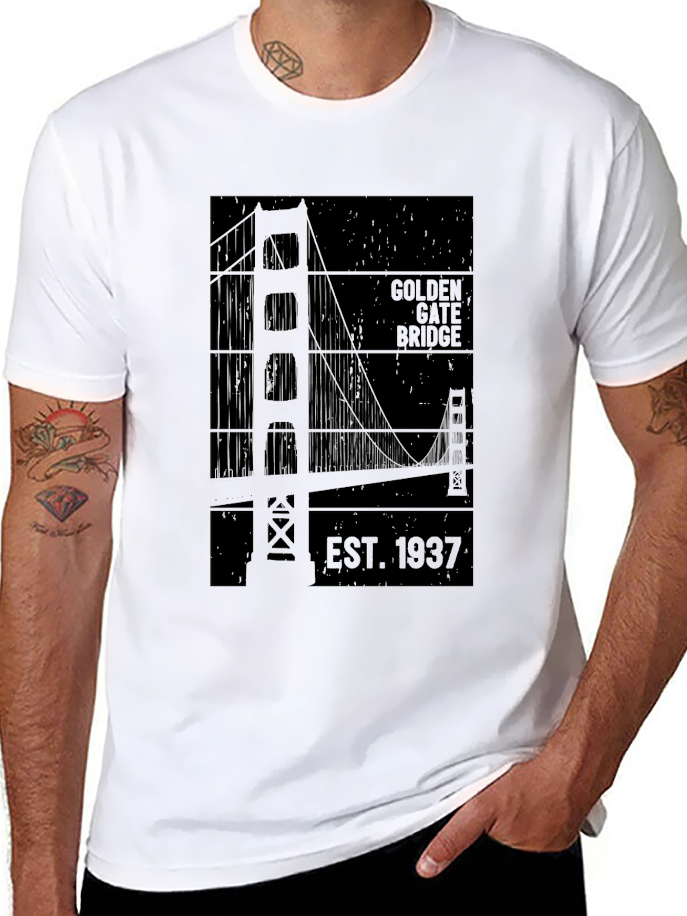 Golden Gate Bridge Est. 1937 Black T-Shirt