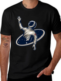Astronaut Galaxy T-Shirt - Black Graphic Tee