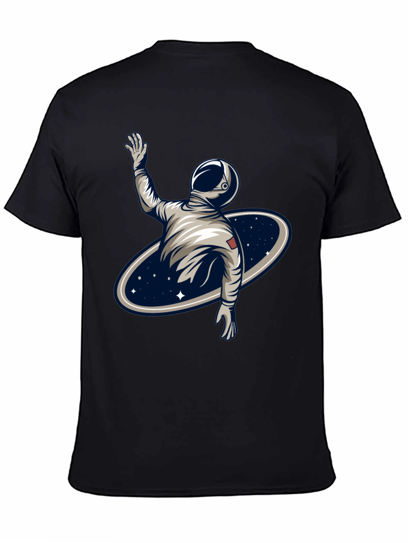 Astronaut Galaxy T-Shirt - Black Graphic Tee